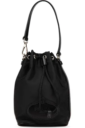Prada 2000-2013 Mini Tessuto Logo Drawstring Bucket Bag