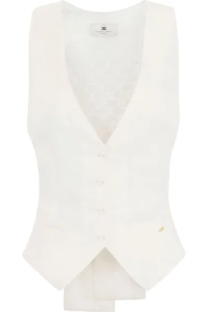 Elisabetta Franchi Waistcoats Cyan