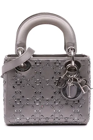 Dior 2018 Mini Satin Cannage Strass Crystal Embellished Lady