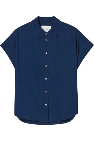 Closed Sleeveles Shirt Blouses Donkerblauw C94364-190-27