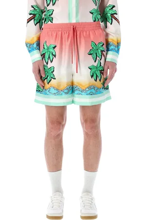 Casablanca Twill Tennis Club Palms Shorts Multicolour
