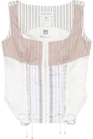 Marine Serre Top Beige