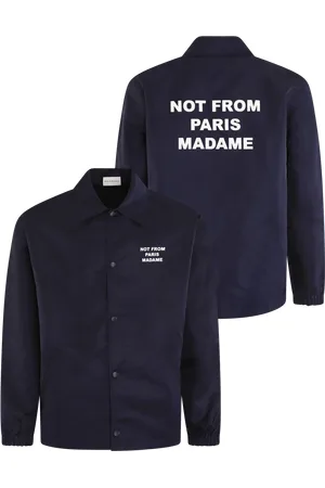 Drôle de Monsieur Heren La Veste Slogan Blauw