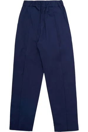 A PAPER KID Pantalone Popeline Blu