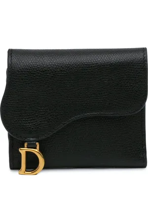 Dior 2010-2024 Grained Calfskin Saddle Lotus Wallet