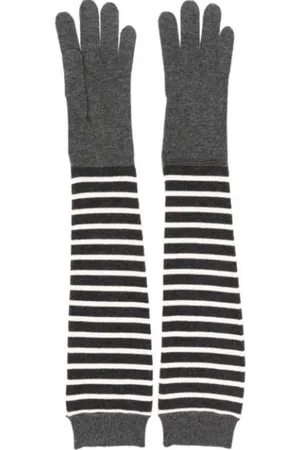 Brunello Cucinelli Long-line striped gloves