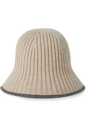 Brunello Cucinelli Stripe-detail knitted bucket hat