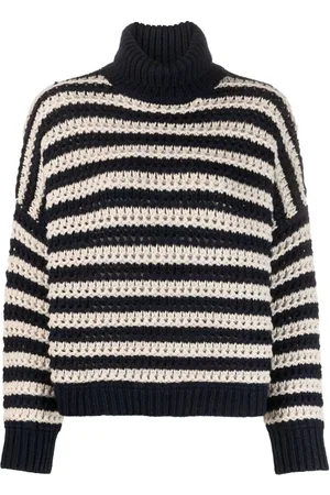 Brunello Cucinelli Stripe-print turtleneck jumper