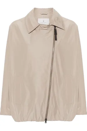 Brunello Cucinelli Off-centre zip padded jacket