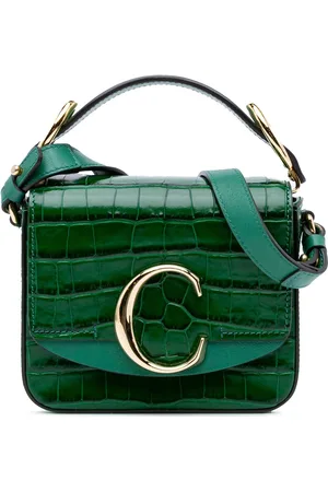 Chloé 2020 Mini Crocodile Embossed Calfskin C Satchel