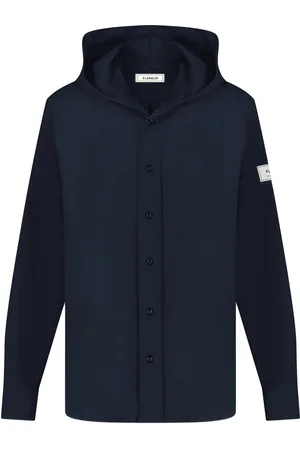 FLÂNEUR Atelier Hooded Shirt | Navy
