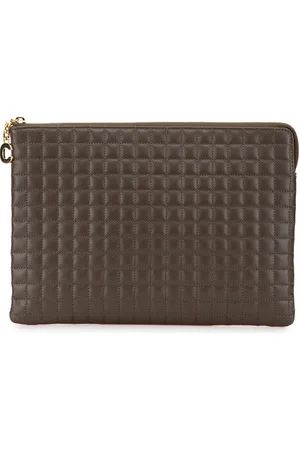 Céline 2018 Quilted Calfskin C Charm Clutch