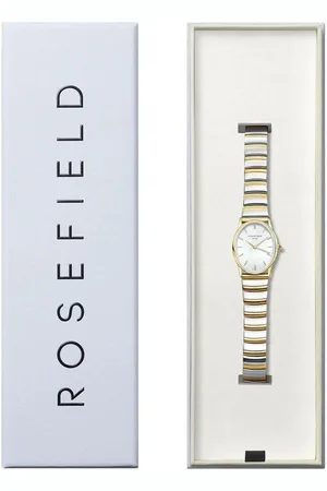 ROSEFIELD Horloge OVWDSG-OV17 The Oval Staal Bi-color Quartz met Witte Wijzerplaat