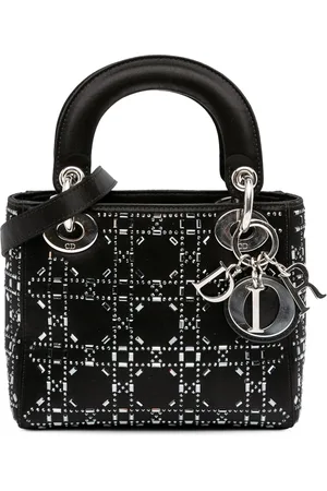 Dior 2018 Mini Satin Cannage Strass Crystal Embellished Lady