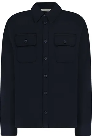FLÂNEUR Atelier Shirt with Rubber Patch | Navy