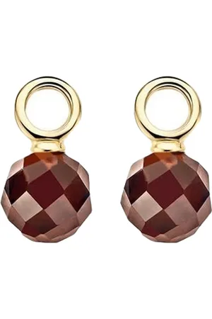 Blush 9046YZK oorbedel 14krt goud met bruin kristal