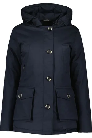 Airforce 4 Pocket Parka Herringbone Jas Dames Donkerblauw