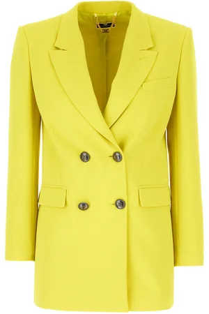 Elisabetta Franchi Acid green polyester blazer