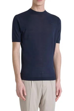 Antony Morato SWEATER REGULAR FIT IN COTTON BLEND SOFT YARN WITH FOAM LOGO PRINT