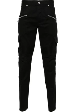 Balmain Black stretch cotton pants