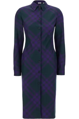 Burberry Embroidered wool shirt dress