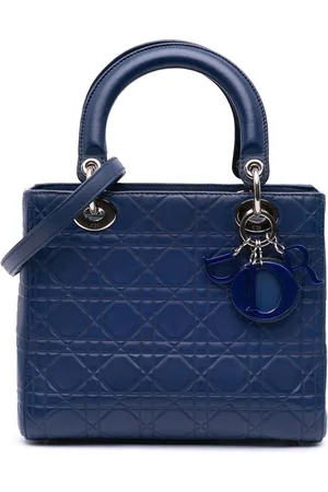 Dior 2013 Medium Ultra Matte Calfskin Embossed Cannage Lady