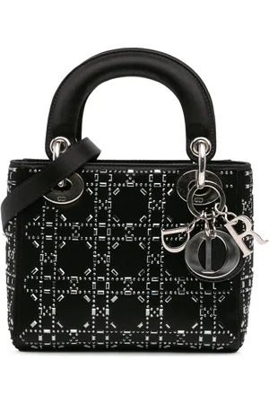 Dior 2020 Mini Satin Cannage Strass Crystal Embellished Lady