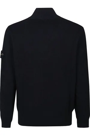 Stone Island Zip Up Cardigan Blue