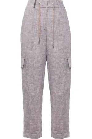 PESERICO SIGN Linen cargo pants