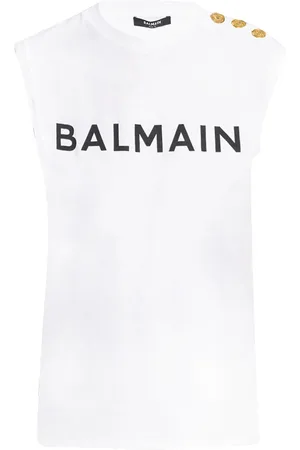 Balmain Tshirt Short Sleeves White