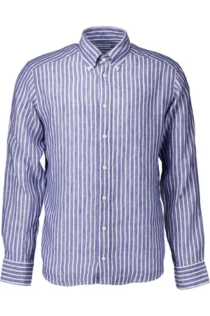 Eton Lange Mouw Overhemden Blauw 10001301125