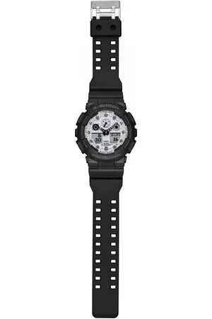 Casio G Shock Horloge GA-100WD-1AER Analoog Digitaal Zwart met Witte Wijzerplaat