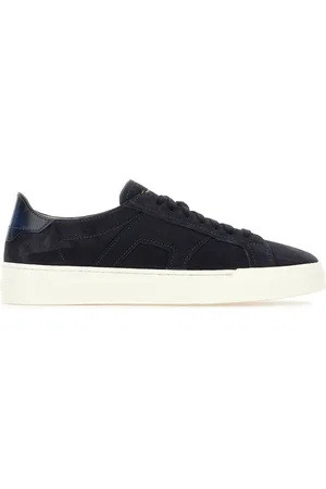 santoni Midnight blue suede sneakers