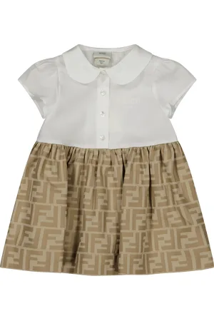 Fendi Baby Meisjes Jurk In Beige