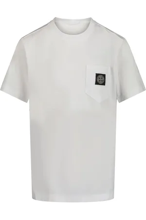 Stone Island Stone Island Kinder Jongens T-Shirt In Wit