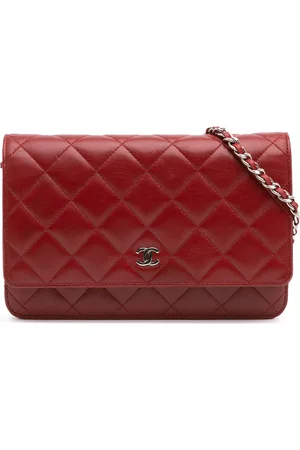 CHANEL 2014-2015 CC Quilted Lambskin Wallet on Chain