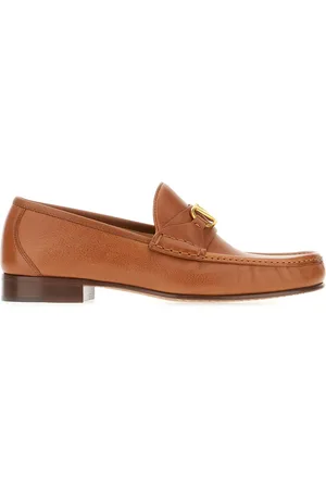 VALENTINO Caramel leather loafers