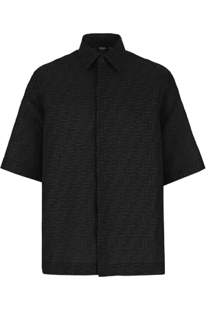 Fendi Black linen blend shirt
