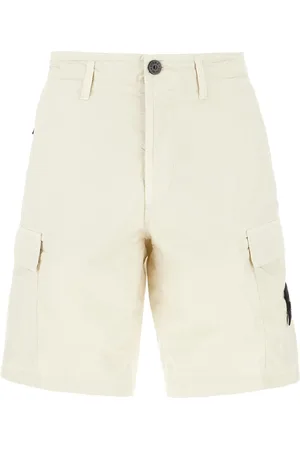 Stone Island Ivory stretch cotton bermuda shorts
