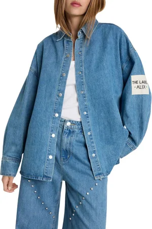 Alix the label Embellished Denim Blouse