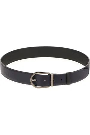 Montblanc Midnight blue leather reversible belt