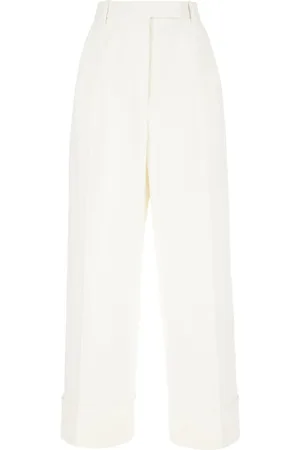 Thom Browne Ivory cotton blend pants