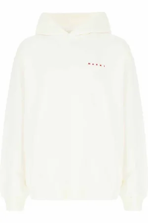Marni Ivory cotton oversize sweatshirt