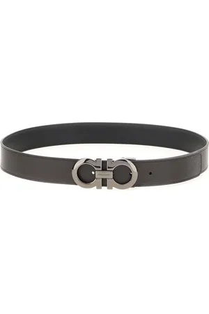 Salvatore Ferragamo Dark brown leather reversible belt