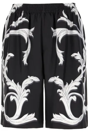VERSACE Printed silk bermuda shorts