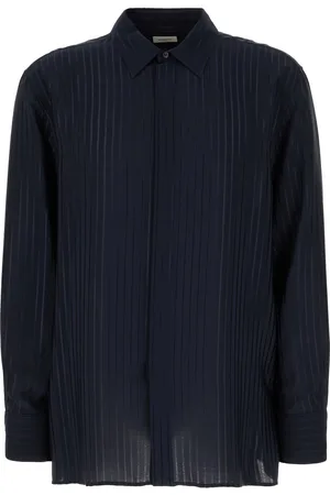 Saint Laurent Navy blue silk shirt