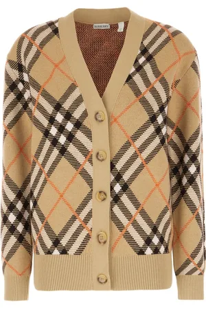 Burberry Embroidered stretch wool blend oversize cardigan