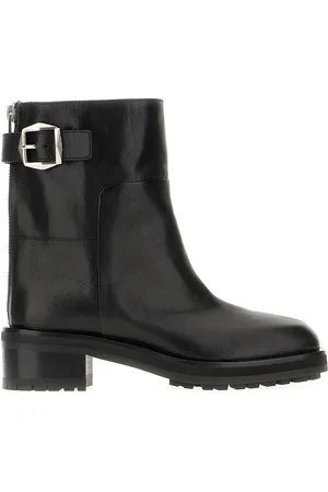 Jimmy Choo Black leather Brooklyn ankle boots