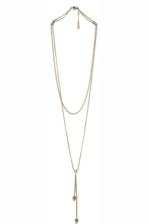 Alexander McQueen Double Wrap Skull Necklace