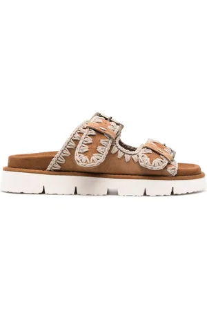 Mou Sandals Leather Brown